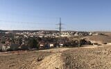 A view of some of the newer neighborhoods in the Negev city of Dimona, December 21, 2020. (Sue Surkes/Times of Israel)