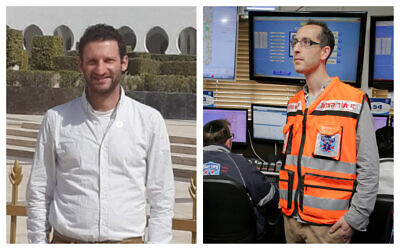 Times of Israel former diplomatic correspondent Raphael Ahren, left, and current science and health reporter Nathan Jeffay, right. (Courtesy)