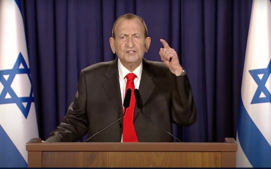 Tel Aviv Mayor Ron Huldai announces his new 'The Israelis' party, December 29, 2020. (Screenshot: YouTube) Tel Aviv Mayor Ron Huldai announces his new 'The Israelis' party, December 29, 2020. (Screenshot: YouTube)