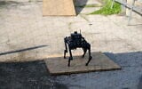 An autonomous robotic dog manufactured by the Rafael defense contractor equipped with advanced sensors that can be used by soldiers in urban warfare, as seen in a demonstration of the device on December 24, 2020. (Rafael Advanced Defense Systems)