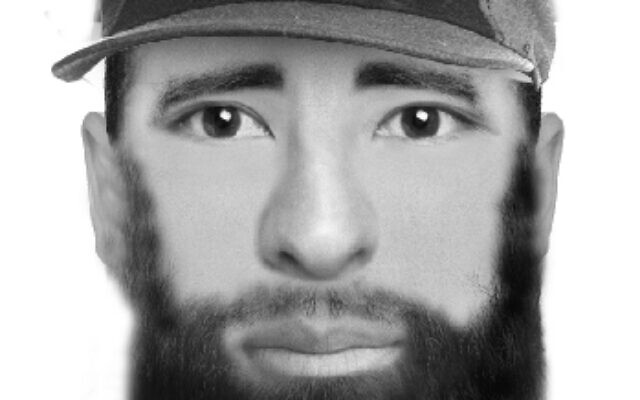 A police sketch of a suspect in the January 2019 killing of Yehuda and Tamar Kaduri (Israel Police)