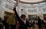 Supporters of US President Donald Trump enter the US Capitol's Rotunda on January 6, 2021, in Washington, DC.(Saul LOEB / AFP)