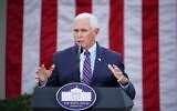 In this file photo taken on November 13, 2020 US Vice President Mike Pence delivers an update on "Operation Warp Speed" in the Rose Garden of the White House in Washington, DC. - US Vice President Mike Pence on January 12, 2021, told House leaders he does not support invoking the 25th Amendment process to remove Donald Trump, all but guaranteeing an imminent impeachment vote against the president. (Photo by MANDEL NGAN / AFP)