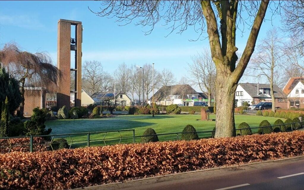 Church bells toll at Nieuwlande, the Netherlands on January 25, 2021. (Cnaan Liphshiz/ JTA)