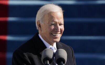 US President Joe Biden speaks during his on the West Front of the US.Capitol on January 20, 2021 in Washington, DC. (Pool/Getty Images/AFP)