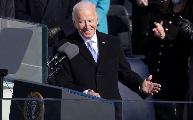 President Joe Biden delivers his inaugural address on the West Front of the US Capitol on January 20, 2021 in Washington, DC. (Alex Wong/Getty Images/AFP) President Joe Biden delivers his inaugural address on the West Front of the US Capitol on January 20, 2021 in Washington, DC. (Alex Wong/Getty Images/AFP)