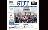 Rabbi Kenneth Hain banned the 5 Towns Jewish Times from his synagogue after a local Trump supporter who attended the Jan. 6 protests in Washington was featured on the paper's front page. (Screenshot from 5 Towns Jewish Times)