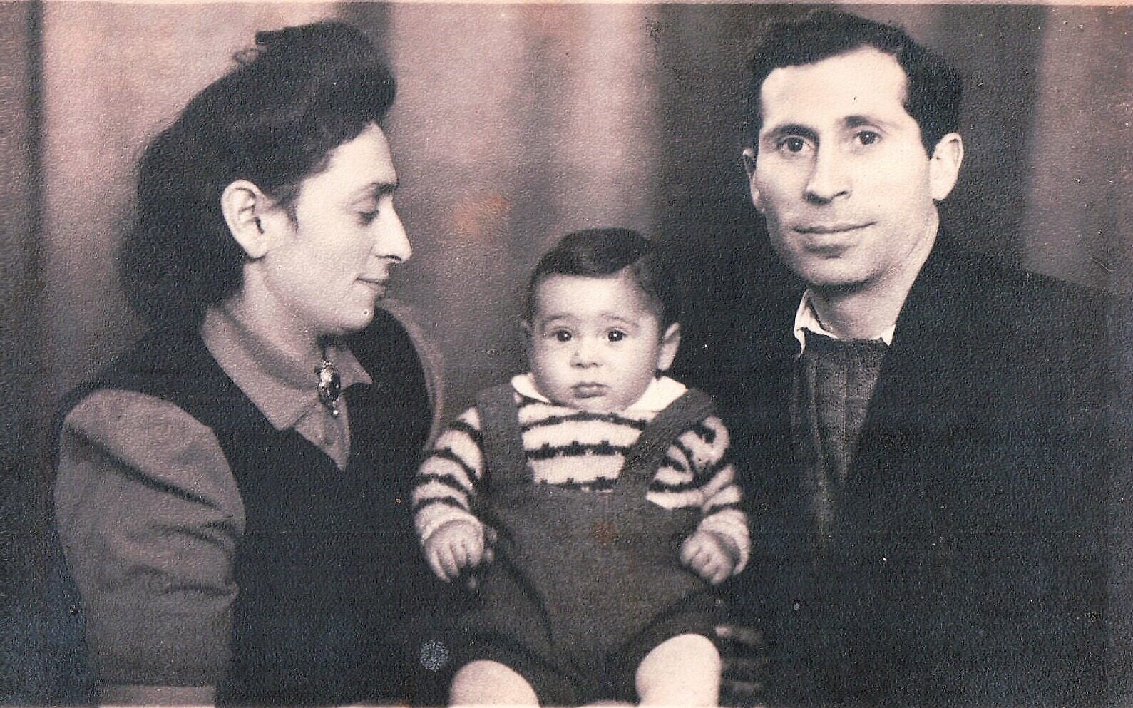 Lola and Leon Mazliach hold newborn Abe Mazliach. (Courtesy Abe Mazliach) Lola and Leon Mazliach hold newborn Abe Mazliach. (Courtesy Abe Mazliach)