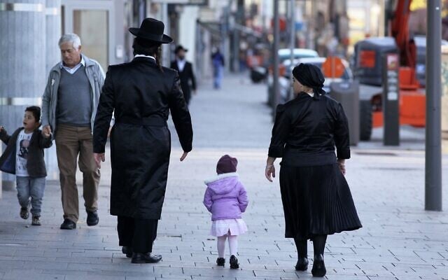 Illustrative photo of ultra-Orthodox Jews in Antwerp, Belgium. (Alexander Stein/ullstein bild via Getty Images/JTA) Illustrative photo of ultra-Orthodox Jews in Antwerp, Belgium. (Alexander Stein/ullstein bild via Getty Images/JTA)