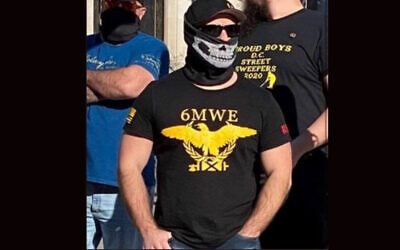 This photo was shared tens of thousands of times in conjunction with Wednesday's insurrection, but it was taken last year. (Screenshot from Twitter/ via JTA)