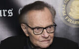 Larry King attends the Friars Club Entertainment Icon Award ceremony honoring Billy Crystal at the Ziegfeld Ballroom in New York, November 12, 2018. (Charles Sykes/Invision/AP)