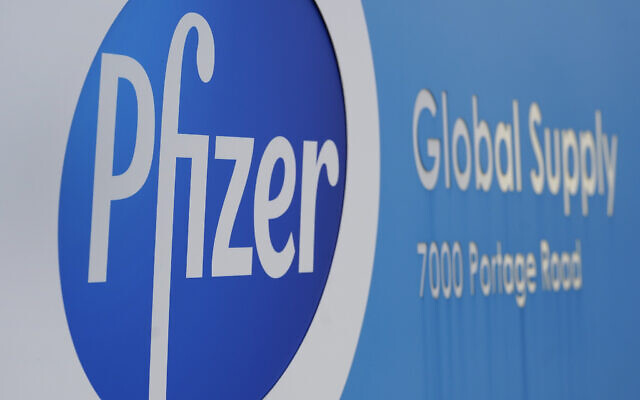 A Pfizer Global Supply Kalamazoo manufacturing plant sign in Portage, Michigan, December 11, 2020. (AP Photo/Paul Sancya, File) A Pfizer Global Supply Kalamazoo manufacturing plant sign in Portage, Michigan, December 11, 2020. (AP Photo/Paul Sancya, File)