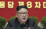 In this photo provided by the North Korean government, North Korean leader Kim Jong Un speaks at the ruling party congress in Pyongyang, North Korean, January 8, 2021. (Korean Central News Agency/Korea News Service via AP)