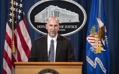 Steven D'Antuono, head of the Federal Bureau of Investigation (FBI) Washington field office, speaks during a news conference Tuesday, Jan. 12, 2021, in Washington. Federal prosecutors are looking at bringing “significant” cases involving possible sedition and conspiracy charges in last week’s riot at the US Capitol. (Sarah Silbiger/Pool via AP)