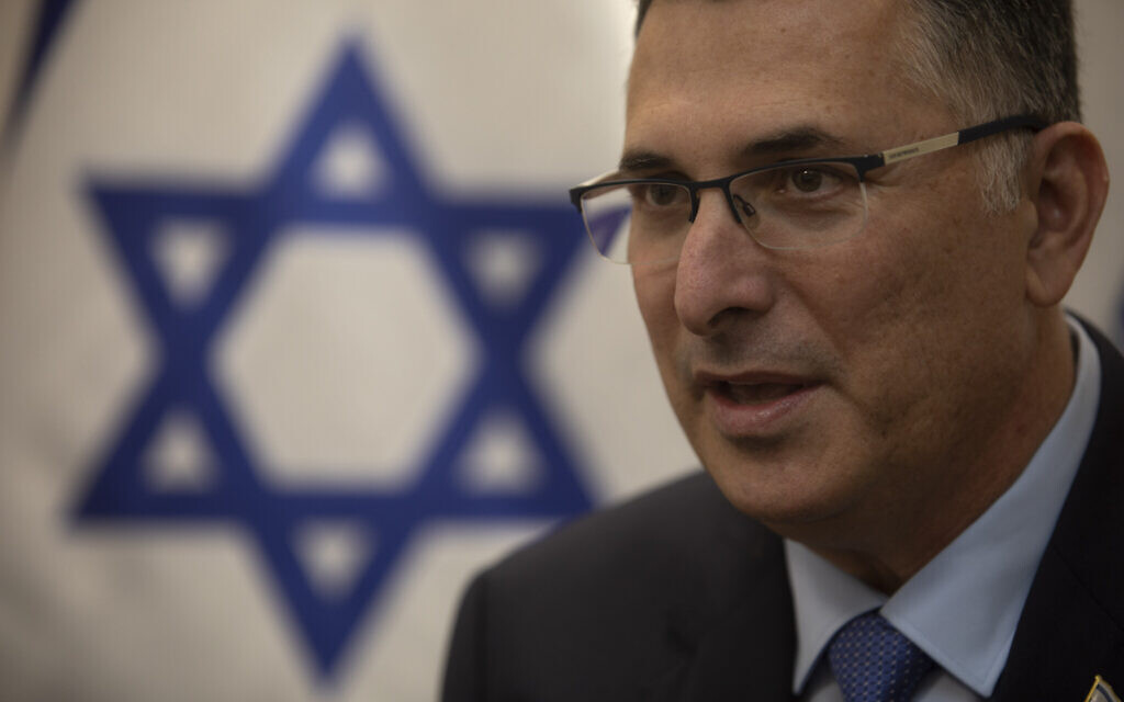 Israeli politician Gideon Sa'ar speaks at his New Hope party's headquarters in Tel Aviv, Israel, January 14, 2021. (AP Photo/Sebastian Scheiner) Israeli politician Gideon Sa'ar speaks at his New Hope party's headquarters in Tel Aviv, Israel, January 14, 2021. (AP Photo/Sebastian Scheiner)