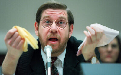 This Nov. 15, 1995 file photo shows then Food and Drug Administration (FDA) Administrator David Kessler testifying on Capitol Hill in Washington. (AP Photo/Denis Paquin)