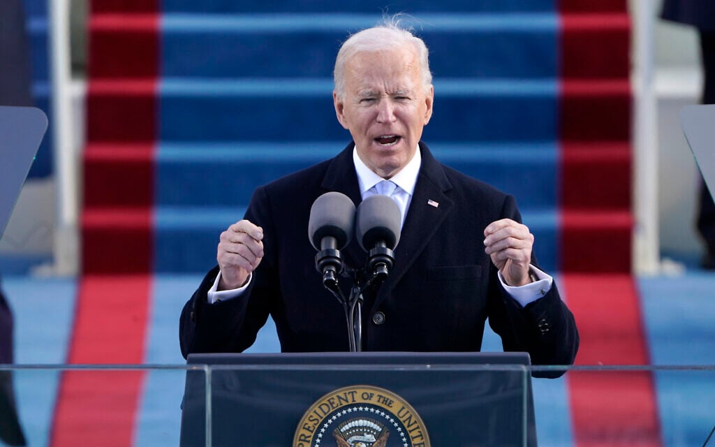 President Joe Biden gives his inaugural address during the 59th Presidential Inauguration at the US Capitol in Washington, Wednesday, Jan. 20, 2021.(AP Photo/Patrick Semansky, Pool) President Joe Biden gives his inaugural address during the 59th Presidential Inauguration at the US Capitol in Washington, Wednesday, Jan. 20, 2021.(AP Photo/Patrick Semansky, Pool)