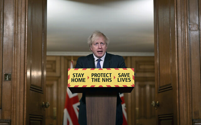 Britain's Prime Minister Boris Johnson speaks during a coronavirus press conference at 10 Downing Street in London, Friday Jan. 22, 2021. Johnson announced that the new variant of COVID-19, which was first discovered in the south of England, may be linked with an increase in the mortality rate. (Leon Neal/Pool via AP) Britain's Prime Minister Boris Johnson speaks during a coronavirus press conference at 10 Downing Street in London, Friday Jan. 22, 2021. Johnson announced that the new variant of COVID-19, which was first discovered in the south of England, may be linked with an increase in the mortality rate. (Leon Neal/Pool via AP)