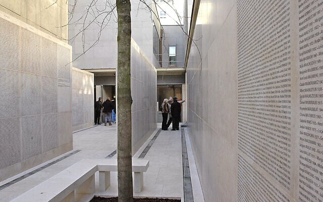 A view of pale stone walls engraved with the names of 76,000 people deported from France to Nazi death camps during World War II, in the Jewish quarter of central Paris, January 20, 2005. (AP Photo/Jacques Brinon) A view of pale stone walls engraved with the names of 76,000 people deported from France to Nazi death camps during World War II, in the Jewish quarter of central Paris, January 20, 2005. (AP Photo/Jacques Brinon)