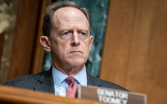 Sen. Pat Toomey, Republican-Pennsylvania, on Capitol Hill in Washington, December 10, 2020. (Sarah Silbiger/The Washington Post via AP) Sen. Pat Toomey, Republican-Pennsylvania, on Capitol Hill in Washington, December 10, 2020. (Sarah Silbiger/The Washington Post via AP)