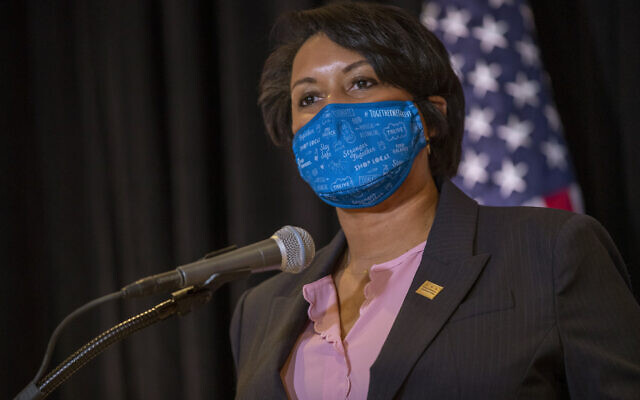District of Columbia Mayor Muriel Bowser speaks during a news conference in Washington, December 17, 2020. (Shawn Thew/Pool via AP, File) District of Columbia Mayor Muriel Bowser speaks during a news conference in Washington, December 17, 2020. (Shawn Thew/Pool via AP, File)
