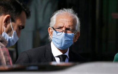 Mehmood A. Sheikh, defense lawyer for British-born Pakistani Ahmed Omar Saeed Sheikh, leaves the Supreme Court after an appeal hearing in the Daniel Pearl case, in Islamabad, Pakistan, January 6, 2021. (AP Photo/Anjum Naveed)