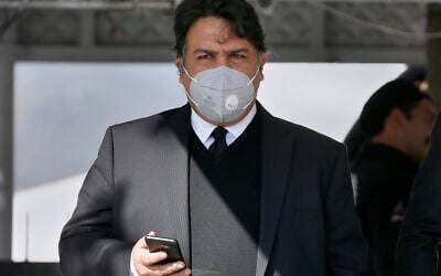 Faisal Siddiqi, a lawyer for the family of Daniel Pearl, an American reporter who was kidnapped and killed in Pakistan in 2002, leaves the Supreme Court after an appeal hearing in the Pearl case, in Islamabad, Pakistan, January 6, 2021. (AP Photo/Anjum Naveed)