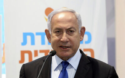 Prime Minister Benjamin Netanyahu in Jerusalem, Wednesday, January 6, 2021. (Marc Israel Sellem/Pool via AP)
