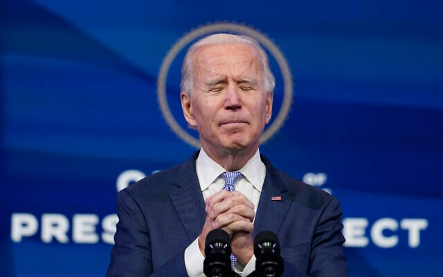 US President-elect Joe Biden speaks at The Queen theater in Wilmington, Del., Wednesday, Jan. 6, 2021 (AP Photo/Susan Walsh) US President-elect Joe Biden speaks at The Queen theater in Wilmington, Del., Wednesday, Jan. 6, 2021 (AP Photo/Susan Walsh)