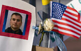 A memorial for US Capitol Police officer Brian D. Sicknick near the US Capitol building on Capitol Hill in Washington, Jan. 14, 2021 (AP Photo/Andrew Harnik)