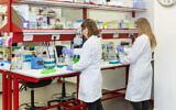 Workers in the Biond Biologics lab in Misgav, Israel (Courtesy)