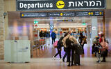 An almost empty Ben Gurion International Airport on January 18, 2021. (Avshalom Sassoni/Flash90)