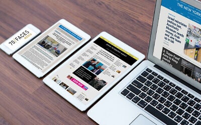 Digital issues under the 70 Faces Media brand (Janice Hwang via JTA)