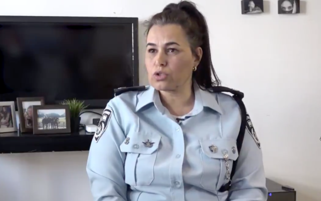 Maya Segev describes being mobbed by Haredi extremists in Bnei Brak on January 22, 2021. (Screen capture/Israel Police) Maya Segev describes being mobbed by Haredi extremists in Bnei Brak on January 22, 2021. (Screen capture/Israel Police)