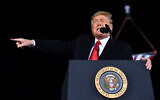 US President Donald Trump speaks during a rally in support of Republican incumbent senators Kelly Loeffler and David Perdue ahead of the Senate runoff race, Dalton, Georgia January 4, 2021. (Mandel Ngan/AFP)