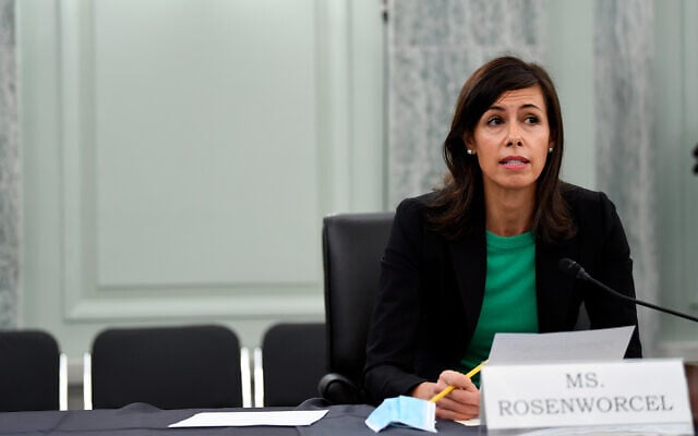 Jessica Rosenworcel answers a question during a Senate Commerce, Science, and Transportation committee hearing to examine the Federal Communications Commission on Capitol Hill in Washington, June 24, 2020. (Jonathan Newton/The Washington Post via AP, Pool) Jessica Rosenworcel answers a question during a Senate Commerce, Science, and Transportation committee hearing to examine the Federal Communications Commission on Capitol Hill in Washington, June 24, 2020. (Jonathan Newton/The Washington Post via AP, Pool)