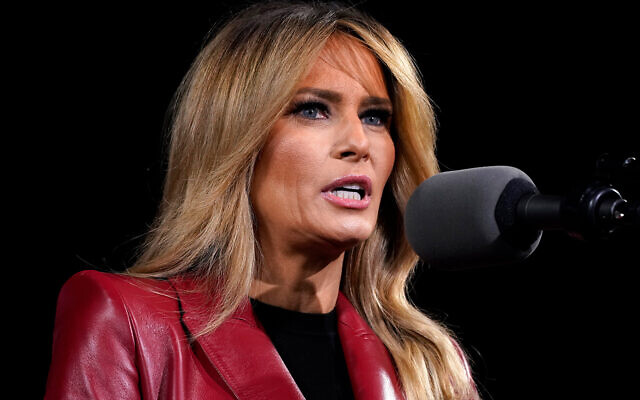 First Lady Melania Trump introduces President Donald Trump at a campaign rally in Valdosta, Georgia, Dec. 5, 2020. (AP Photo/Evan Vucci) First Lady Melania Trump introduces President Donald Trump at a campaign rally in Valdosta, Georgia, Dec. 5, 2020. (AP Photo/Evan Vucci)