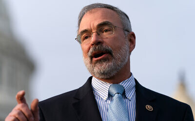 US Houser Representative Andy Harris speaks during a news conference with members of the conservative Freedom Caucus, on Capitol Hill in Washington, December 3, 2020. (AP Photo/Jacquelyn Martin)