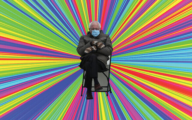 Bernie Sanders. (Brendan Smialowski/Getty Images; Pixabay via JTA) Bernie Sanders. (Brendan Smialowski/Getty Images; Pixabay via JTA)