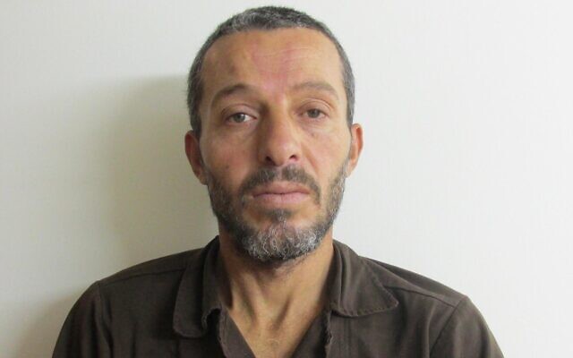 Muhammad Mruh Kabha, 40, from the Palestinian village of Tura al-Gharbiya, is suspected of murdering Esther Horgen of the Tal Menashe settlement on December 20, 2020. (Shin Bet) Muhammad Mruh Kabha, 40, from the Palestinian village of Tura al-Gharbiya, is suspected of murdering Esther Horgen of the Tal Menashe settlement on December 20, 2020. (Shin Bet)