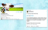 Antisemitism Cow, an anonymous account that made mooing at anti-Semitic tweets its mission, returned to lash out at Twitter. (Screenshots from Twitter via JTA)