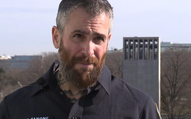 Police officer Mike Fanone speaks to the press on January 15, 2021 (video screenshot) Police officer Mike Fanone speaks to the press on January 15, 2021 (video screenshot)