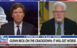 Glenn Beck appearing on Tucker Carlson's show on Fox News on January 12, 2021. (Screenshot via JTA)