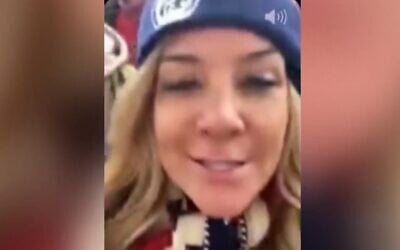 Screen grab showing Jenna Ryan, accused of 'knowingly' entering or remaining in the restricted building or grounds without lawful authority and disorderly conduct on US Capitol on January 6 (Screen grab/ CBS 11)