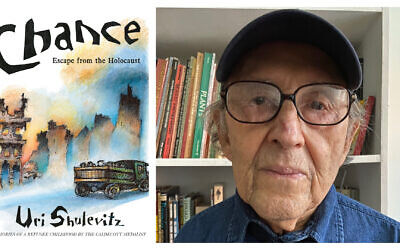 Uri Shulevitz, author of 'Chance: Escape From the Holocaust,' and cover art. (Photo of Shulevitz courtesy of Paula Brown/ book cover courtesy Farrar, Straus and Giroux)