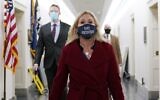 US Representative Marjorie Taylor Greene, Republican of Georgia, leaves her office on Capitol Hill on February 3, 2021 in Washington, DC (ALEX EDELMAN / AFP)