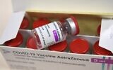 A file photo taken on February 6, 2021 shows a box containing vials of the AstraZeneca COVID-19 vaccine at the Foch hospital in Suresnes, France (Alain JOCARD / AFP)
