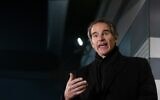 Director General of the International Atomic Energy Agency (IAEA) Rafael Mariano Grossi addresses media after his arrival at Vienna International Airport on February 21, 2021. (ALEX HALADA / AFP)