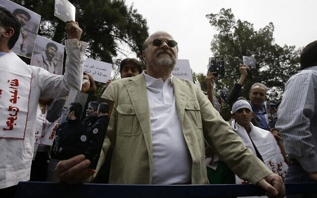 Anis Naccache, a Lebanese pro-Palestinian former terrorist notorious for his role in the 1975 OPEC hostage-taking in Vienna and the attempted assassination near Paris of Iran's former premier, during a demonstration outside the French embassy in the capital Beirut, April 30, 2010. (Anwar AMRO / AFP) Anis Naccache, a Lebanese pro-Palestinian former terrorist notorious for his role in the 1975 OPEC hostage-taking in Vienna and the attempted assassination near Paris of Iran's former premier, during a demonstration outside the French embassy in the capital Beirut, April 30, 2010. (Anwar AMRO / AFP)