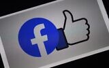 A Facebook App logo is displayed on a smartphone in Arlington, Virginia, March 24, 2020. (Olivier Douliery/AFP)